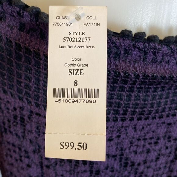 NWT White House Black Market Lace Bell Sleeve Party Dress - Picture 5 of 6